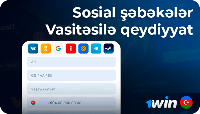 Sosial şəbəkələr vasitəsilə 1Win AZ-da hesabın qeydiyyatı haqqında - nəyi bilməlisiniz