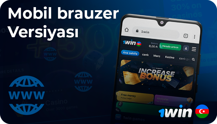 Saytın mobil versiyası 1win AZ - saytdan mobil brauzer vasitəsilə necə istifadə etmək olar