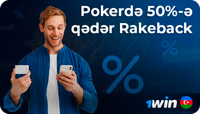 1Win AZ oyunçuları üçün Pokerdə Rakeback.