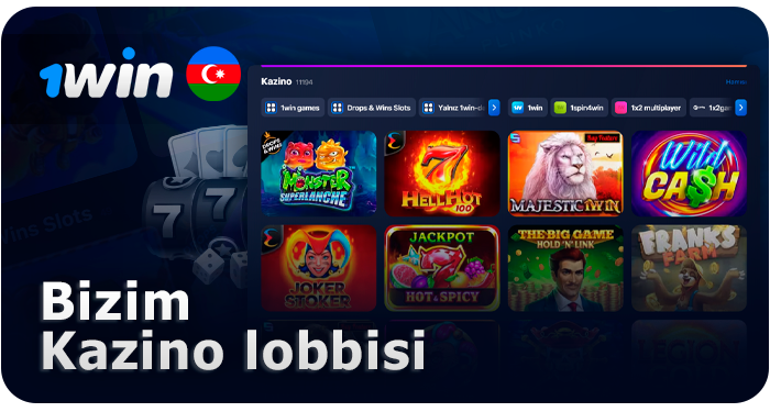 1Win saytında onlayn kazino bölməsi - Azərbaycandan olan istifadəçi hansı oyunları oynaya bilər