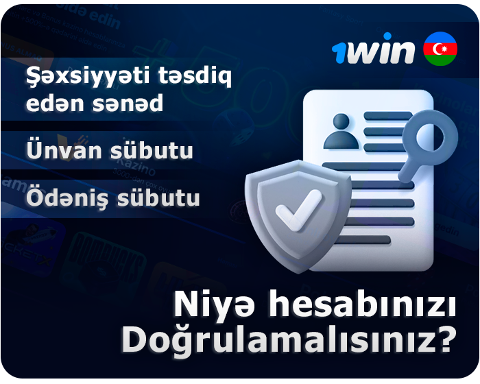 1Win veb saytında bir hesabı yoxlamaq üçün səbəblər - şəxsi məlumatların təhlükəsizliyinin təminatı