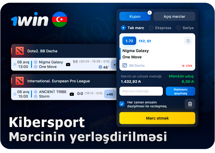 1Win-də eSports matçına necə mərc etmək olar - təlimatlar